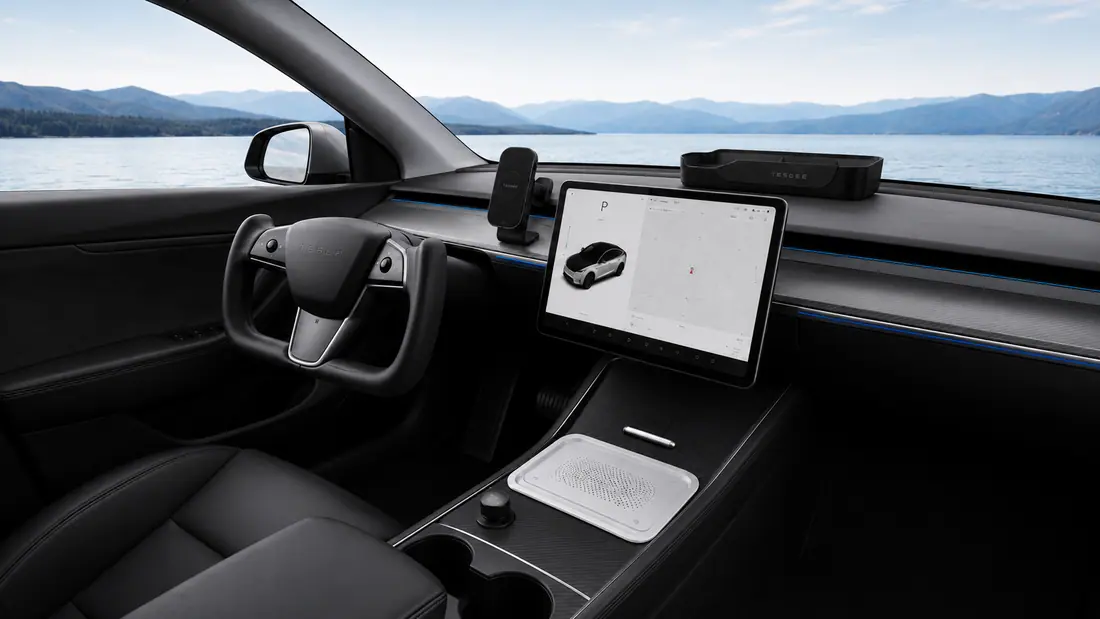 Tesgee accessory designed for a clean Tesla cabin fit